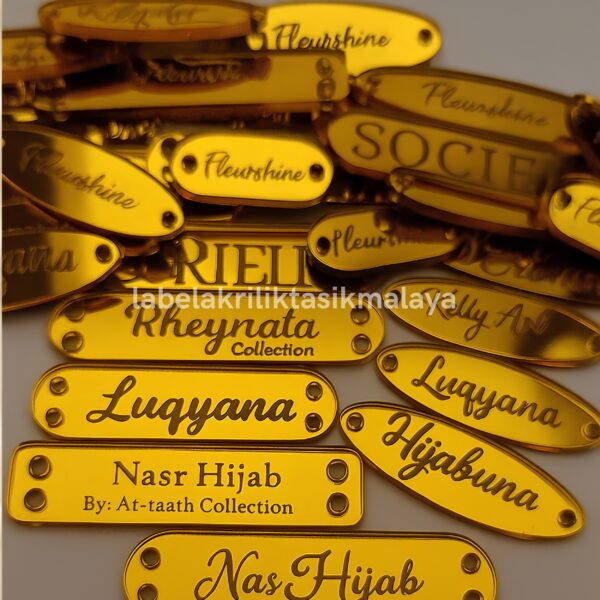 11 Label Akrilik Gold