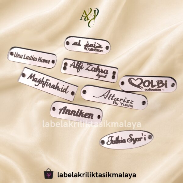 4 Label Akrilik Rosegold