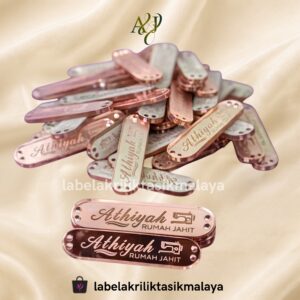 Label Akrilik Rosegold