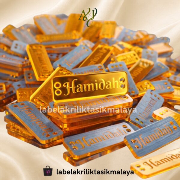 7 Label Akrilik Gold