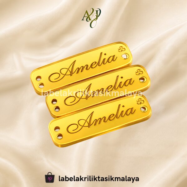 8 Label Akrilik Gold