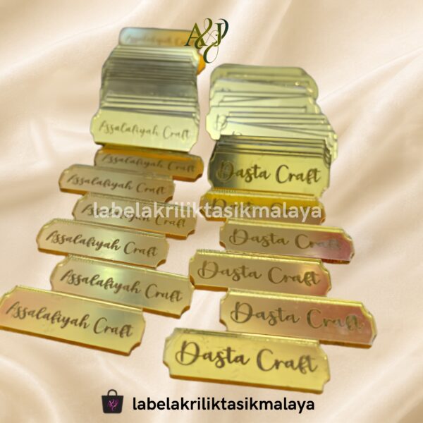 9 Label Akrilik Gold