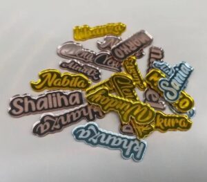 Label Hijab Akrilik Label Baju Custom Label Jilbab Akrilik Custom
