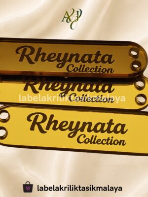 Label Akrilik Gold Label Hijab Branding